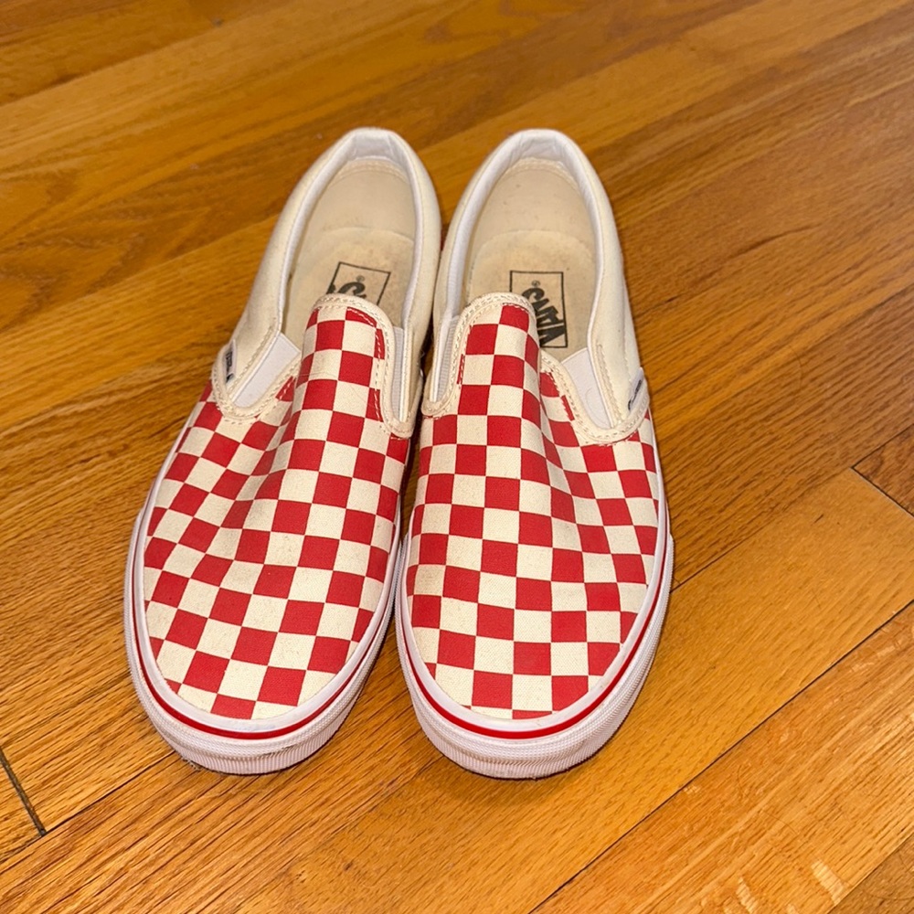 Red Checkered Vans